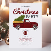 Oude Rode Truck Kerstfeest Kaart