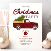 Oude Rode Truck Kerstfeest Kaart