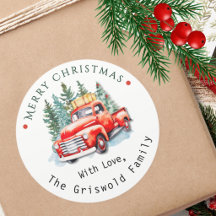 Oude Rode Truck Landelijke Kerstboomgaard