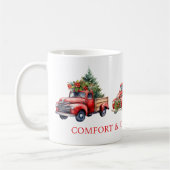 Oude Rode Vakantie Pickup Trucks Koffiemok (Links)