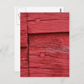 Oude rode verf briefkaart (Voorkant / Achterkant)