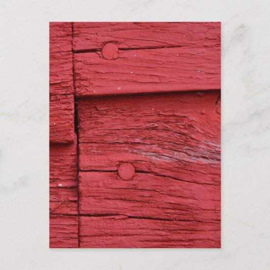 Oude rode verf briefkaart (Voorkant)