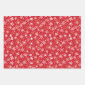 Oude Rode Vrachtwagen en Sneeuwvlokken Inpakpapier Vel (Voorkant 3)