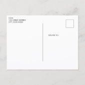 Oude rode vrachtwagen met kerstboom en cadeaus briefkaart (Achterkant)