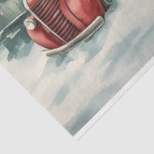 Oude Rode Vrachtwagen Vrolijke Kerstmis Tissuepapier (Detail)