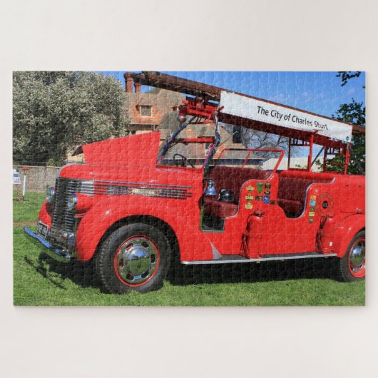 Oude rode vuurmotor, Australië Legpuzzel (Horizontaal)