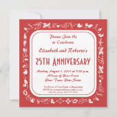 Oude Rode & Witte Uitnodigingen voor gevesdroogd l (Achterkant)