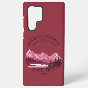 Oude Rode Zonsondergang aan Mountain Lake Samsung Galaxy Hoesje