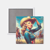 Oude Rodeo Pin-up Magneet (Voorkant / Achterkant)