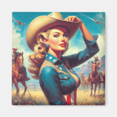 Oude Rodeo Pin-up Magneet (Voorkant)