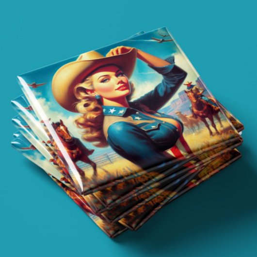 Oude Rodeo Pin-up Magneet