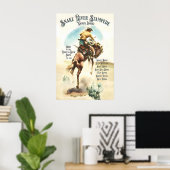 Oude Rodeoposter Snake River Stampede, Western Poster (Thuiskantoor)