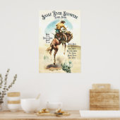Oude Rodeoposter Snake River Stampede, Western Poster (Keuken)