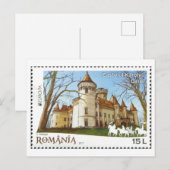 Oude Roemeense Károlyi Kasteel Postzegel Briefkaart (Voorkant / Achterkant)