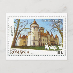 Oude Roemeense Károlyi Kasteel Postzegel Briefkaart