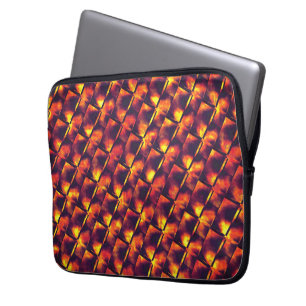Oude roestachtige borden in kleur van lid en vuur laptop sleeve