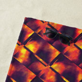 Oude roestachtige borden in kleur van lid en vuur strandlaken (In situ)