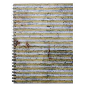oude roestachtige zinkgrungetextuur,  zinktextuur notitieboek