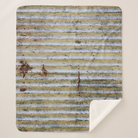 oude roestachtige zinkgrungetextuur,  zinktextuur sherpa deken (Voorkant)