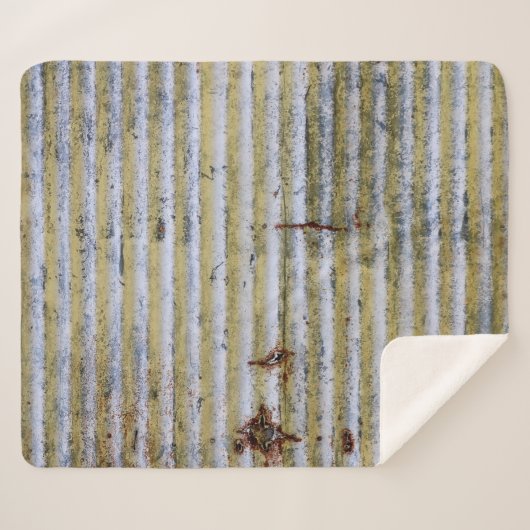 oude roestachtige zinkgrungetextuur,  zinktextuur sherpa deken (Voorkant (horizontaal))