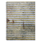 oude roestachtige zinkrooststructuur,  zinktextuur notitieboek (Voorkant)