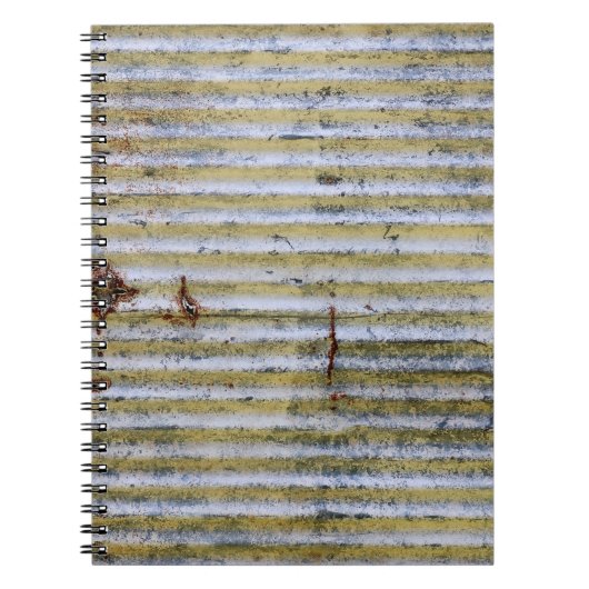 oude roestachtige zinkrooststructuur,  zinktextuur notitieboek (Voorkant)