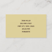 , oude, roestbruine zout in de veldsoonkunst visitekaartje (Achterkant)