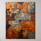 Oude Roestige Metaaltextuur van het Staal Poster (Voorkant)