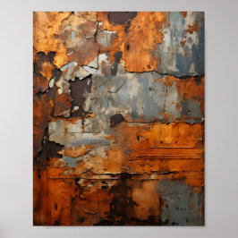 Oude Roestige Metaaltextuur van het Staal Poster