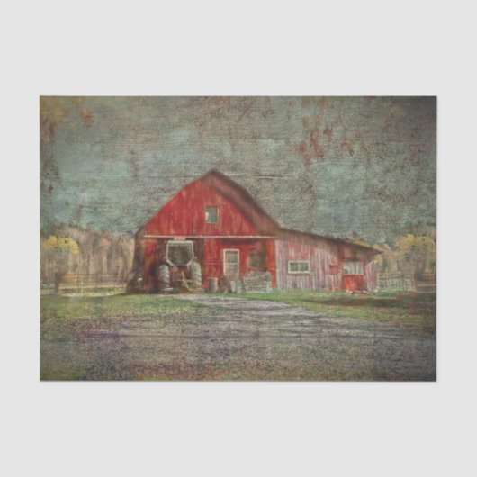 Oude roestige rode textuur schuur tissuepapier (Voorkant)