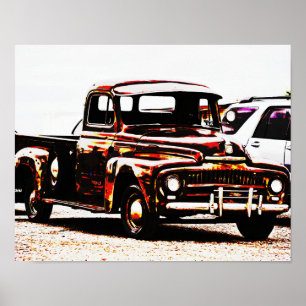 Oude Roestige Truck Fotoposter Kunst Poster