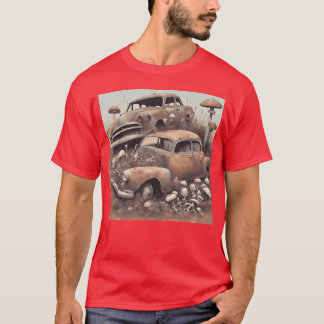 Oude Roestige Vintage Auto's cadeau vrienden vrien T-shirt