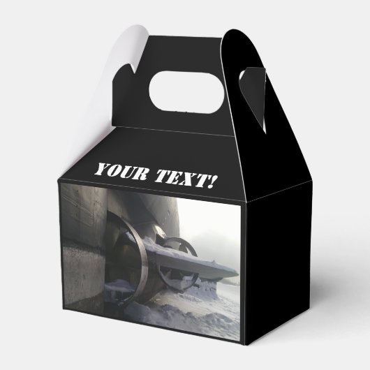 Oude roestonderzeeboot bedankdoosjes (Achterkant)