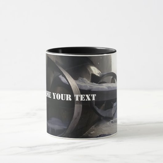 Oude roestonderzeeboot mok (Midden)