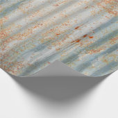 Oude roeststalen muur. textuur van de oude roestst cadeaupapier (Hoek)