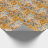 Oude roesttextuur, grunge metallic achtergrond. cadeaupapier (Hoek)