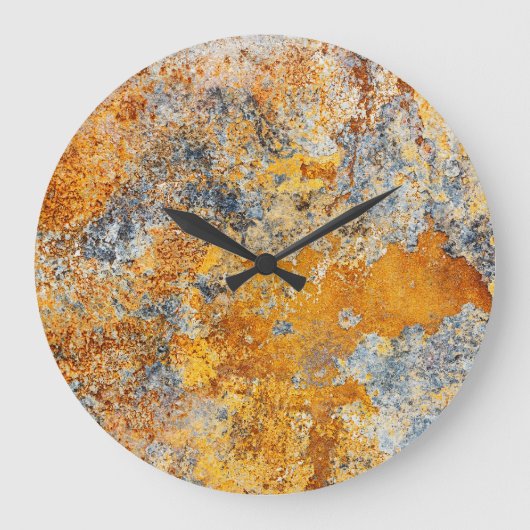 Oude roesttextuur, grunge metallic achtergrond. grote klok (Voorkant)