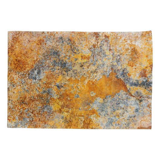 Oude roesttextuur, grunge metallic achtergrond. kussensloop (Achterkant)