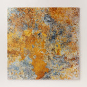 Oude roesttextuur, grunge metallic achtergrond. legpuzzel (Horizontaal)