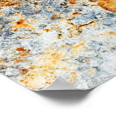 Oude roesttextuur, grunge metallic achtergrond. poster (Hoek)