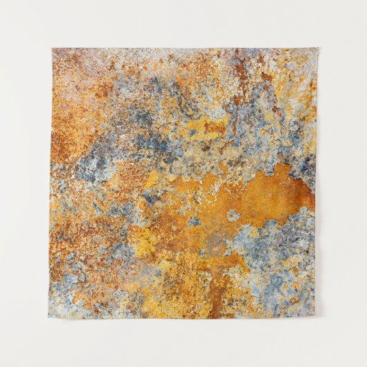 Oude roesttextuur, grunge metallic achtergrond. wandkleed (Voorkant)