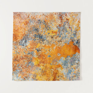 Oude roesttextuur. Grunge rusted metal background. Wandkleed