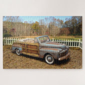 Oude  roestvrij schuur voor autowrakken legpuzzel (Horizontaal)