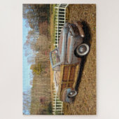 Oude  roestvrij schuur voor autowrakken legpuzzel (Verticaal)