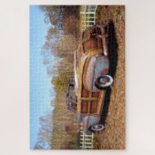 Oude roestvrij schuur voor autowrakken legpuzzel (Verticaal)