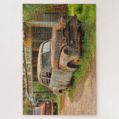 Oude roestwagen legpuzzel (Verticaal)