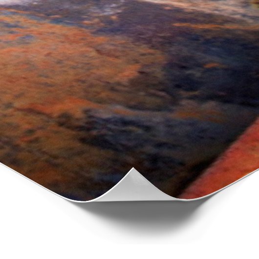 Oude roestwagen op een boerderij poster (Hoek)