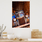 Oude roestwagen op een boerderij poster (Keuken)