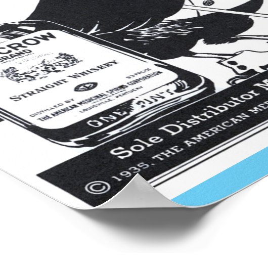  Oude rog recht whisky, rogge, Bourbon en Poster (Hoek)