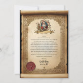 Oude Rol Santa Briefsjabloon  Kaart (Voorkant)